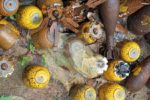 Yellow-BLU-3-cluster-submunitions-gathered-at-a-local-government-office-in-Phonesavanh